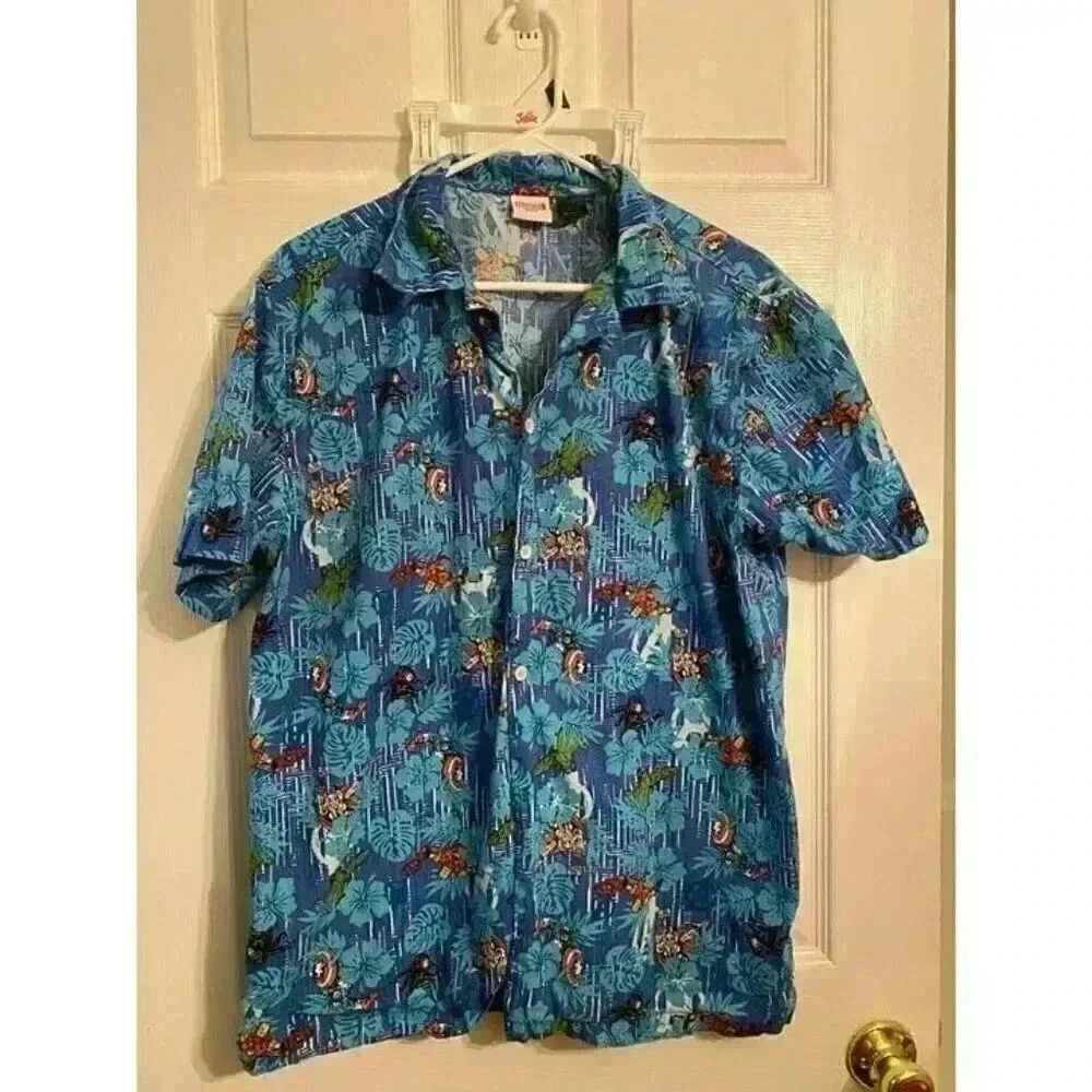 Mens Large Avengers button up shirt